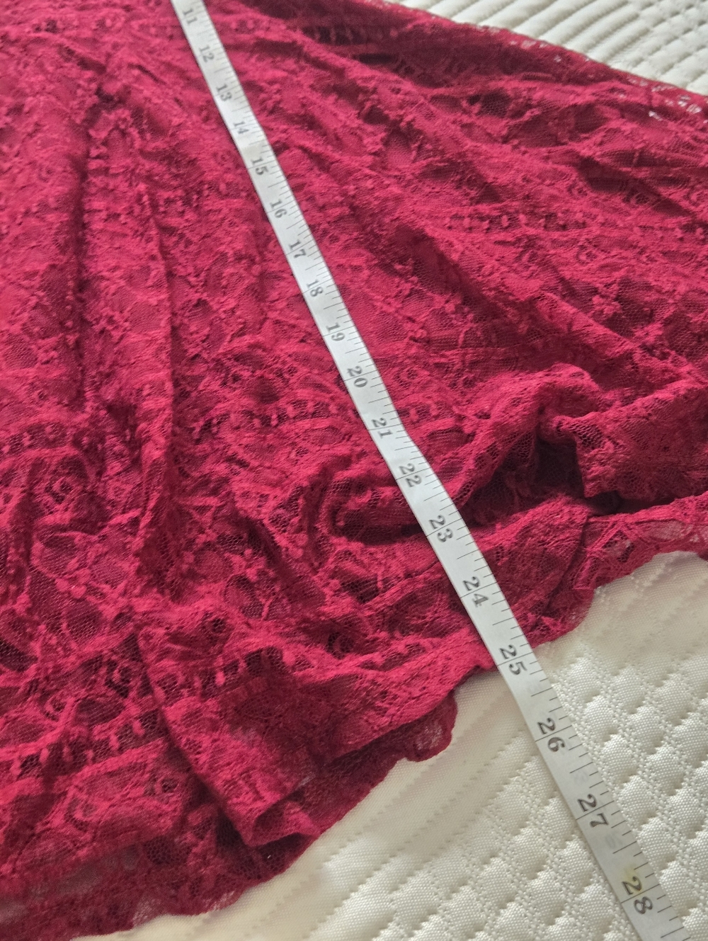 Forever 21 Burgundy Lace Fit & Flare Dress - Picture 2 of 2